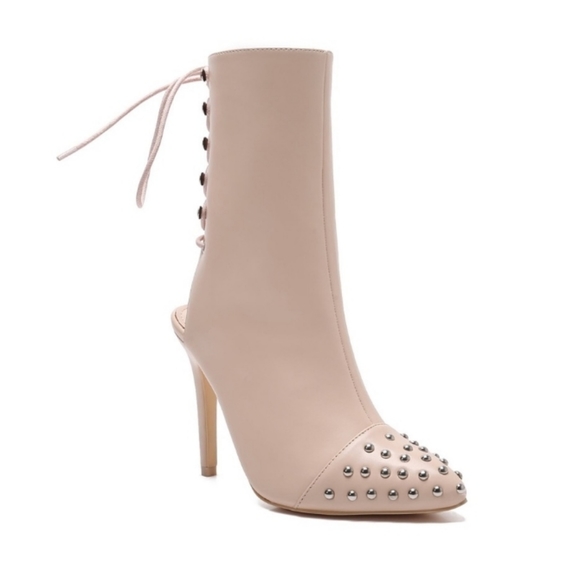 Almost GONE Lace Up Bootie Heels - Picture 2 of 5